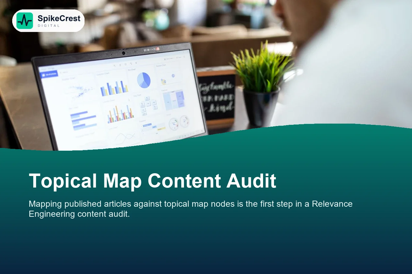 Content audit spreadsheet mapping blog articles to topical map nodes identifying Relevance Engineering gaps