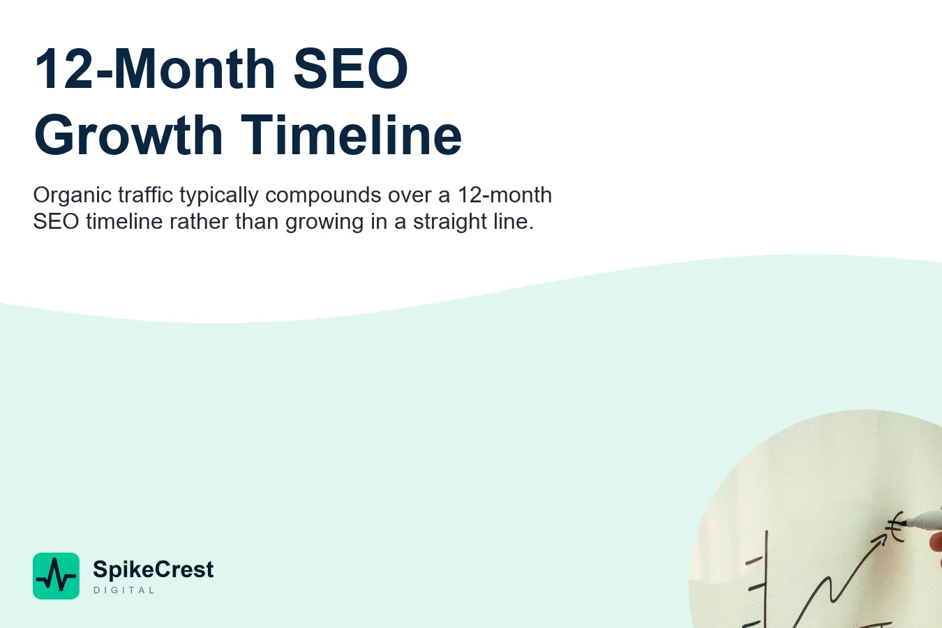 Organic traffic growth chart showing SEO results increasing over 12 months for Nairobi business