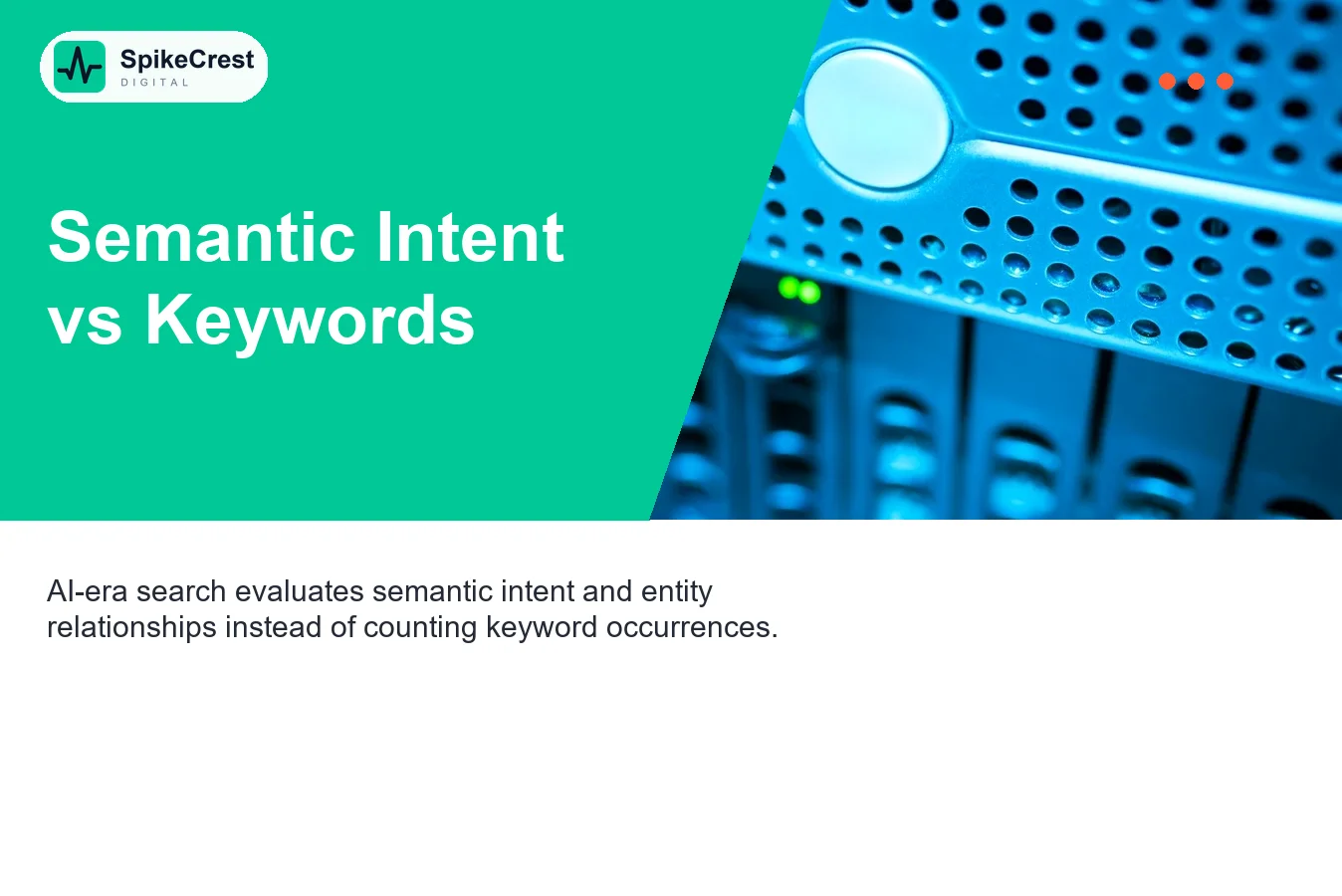Diagram comparing keyword-based search processing versus AI semantic intent recognition engine results 2026